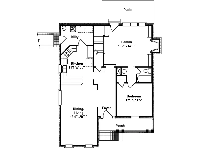 Southern House Plan First Floor - Simmsville Colonial Home 024D-0442 - Shop House Plans and More
