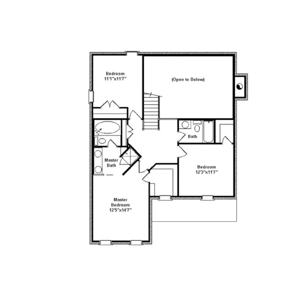 Southern House Plan Second Floor - Simmsville Colonial Home 024D-0442 - Shop House Plans and More