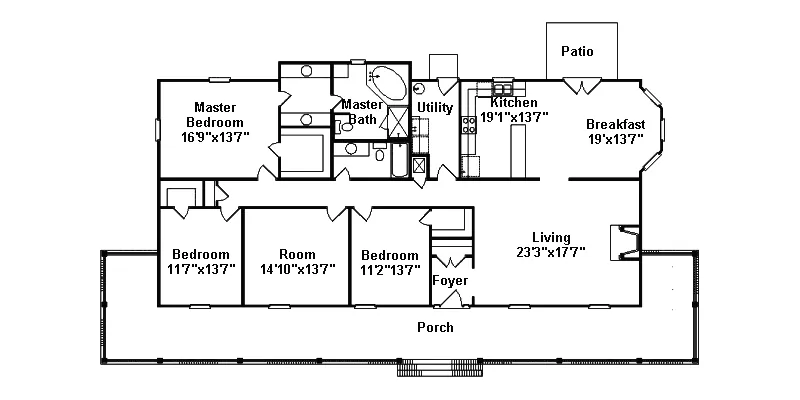 Country House Plan First Floor - Prattville Country Home 024D-0449 - Shop House Plans and More