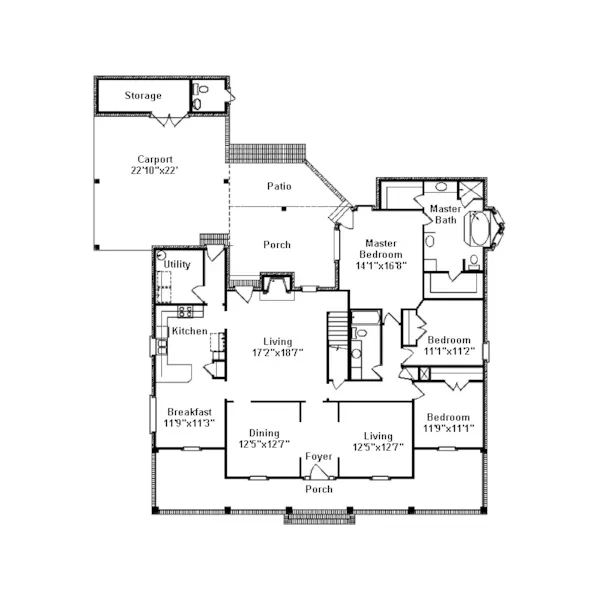 Traditional House Plan First Floor - Tanner Mill European Home 024D-0452 - Shop House Plans and More