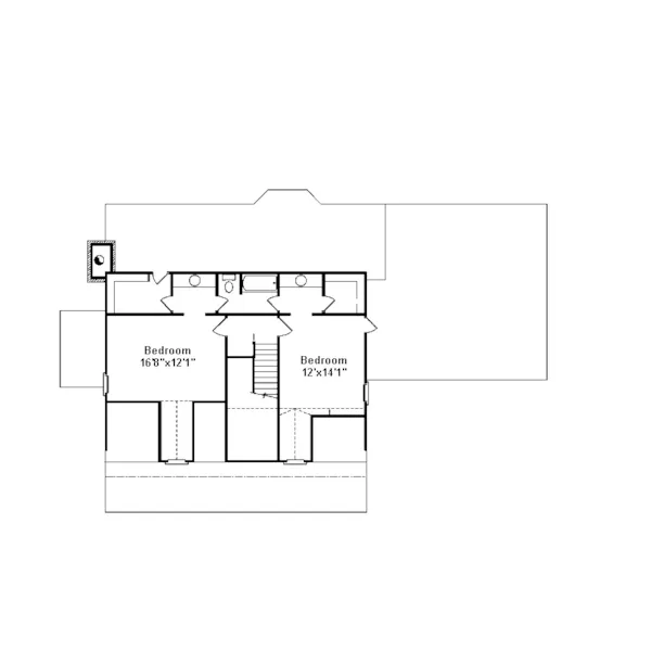 Traditional House Plan Second Floor - Cloverland Southern Home 024D-0460 - Search House Plans and More