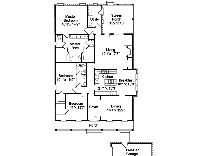 European House Plan First Floor - Maryland Way Country French 024D-0462 - Shop House Plans and More