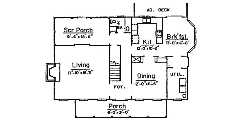 Southern House Plan First Floor - Norcross Country Home 024D-0466 - Shop House Plans and More