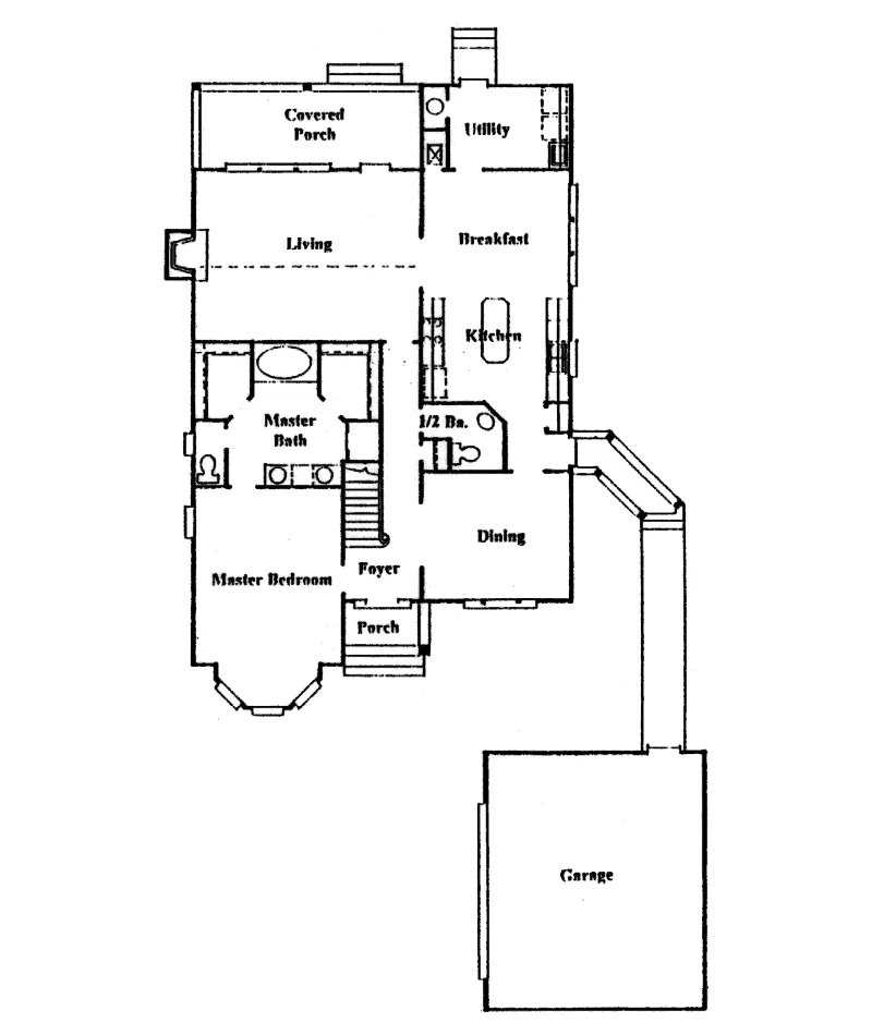 European House Plan First Floor - Bailey Park European Home 024D-0469 - Search House Plans and More