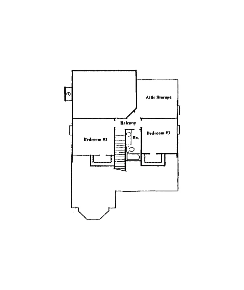 Victorian House Plan Second Floor - Bailey Park European Home 024D-0469 - Search House Plans and More