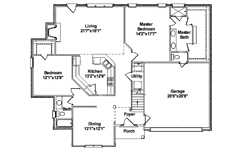 Greek Revival House Plan First Floor - Landerbilt Traditional Home 024D-0471 - Shop House Plans and More
