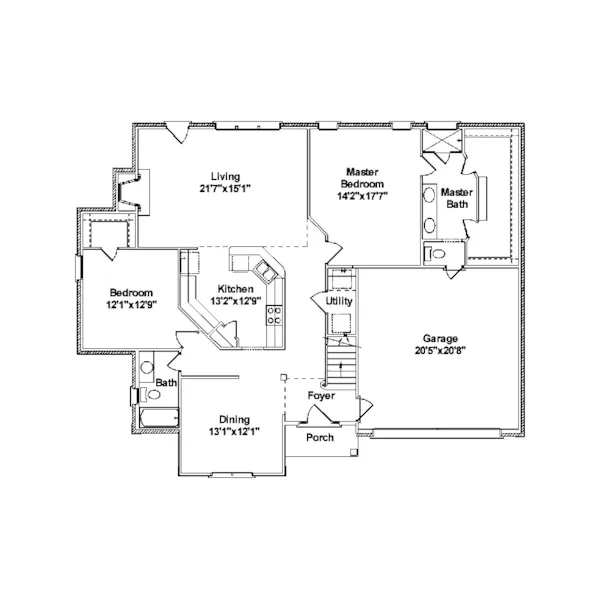 Traditional House Plan First Floor - Landerbilt Traditional Home 024D-0471 - Shop House Plans and More