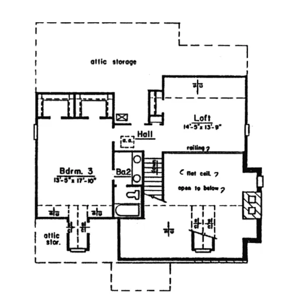 Traditional House Plan Second Floor - Browns Ferry Country Home 024D-0481 - Search House Plans and More