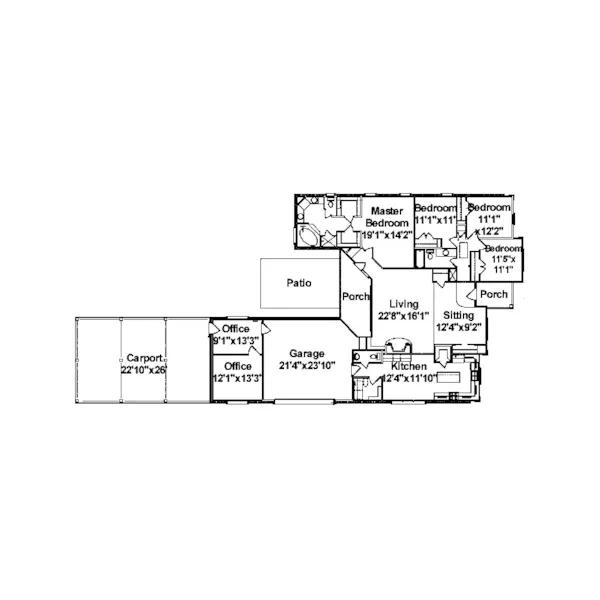 Traditional House Plan First Floor - Hamill European Home 024D-0490 - Search House Plans and More