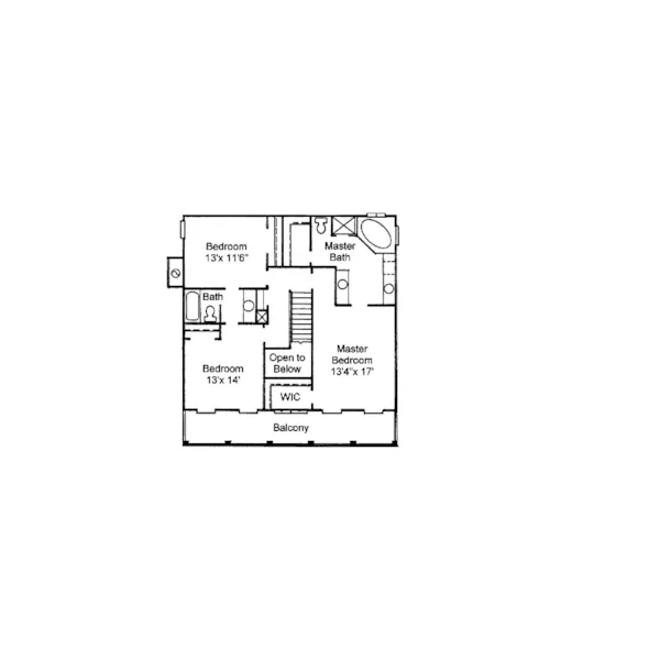 Southern House Plan Second Floor - West Hills Southern Home 024D-0506 - Shop House Plans and More