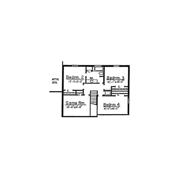 Rustic House Plan Second Floor - Holston Hill Country Home 024D-0513 - Search House Plans and More