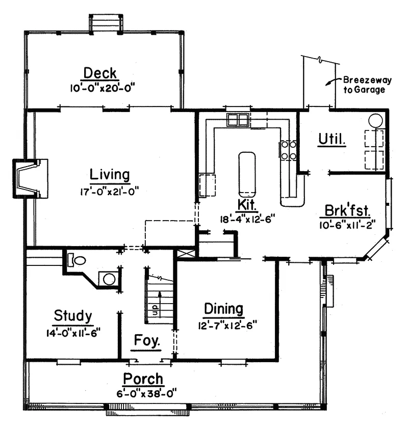 Country House Plan First Floor - Fountain Point Victorian Home 024D-0514 - Search House Plans and More