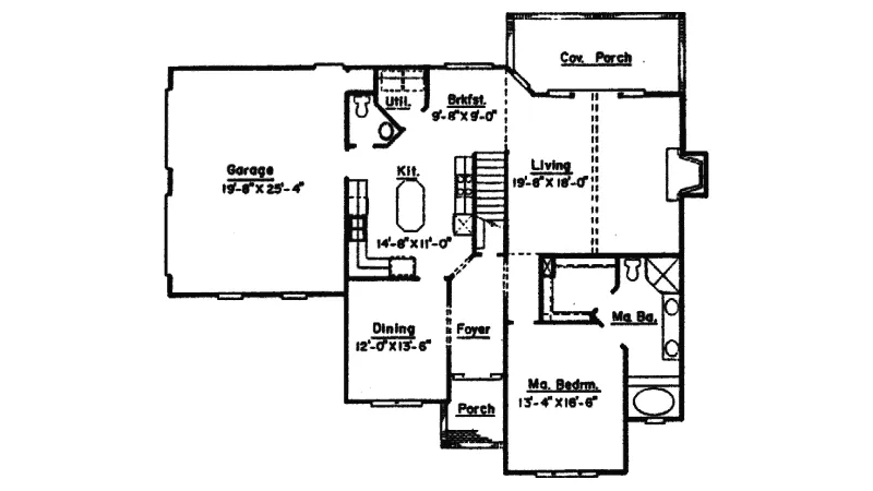 Traditional House Plan First Floor - Murray Traditional Home 024D-0515 - Shop House Plans and More