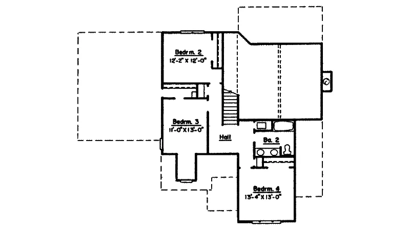 Traditional House Plan Second Floor - Murray Traditional Home 024D-0515 - Shop House Plans and More
