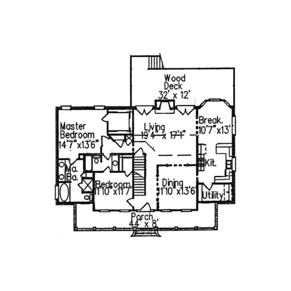 Traditional House Plan First Floor - Mooring Southern Plantation 024D-0517 - Shop House Plans and More