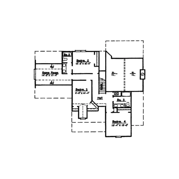 Traditional House Plan Second Floor - Lilbourn Traditional Home 024D-0520 - Shop House Plans and More