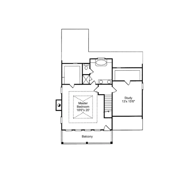 Waterfront House Plan Second Floor - McGavock Waterfront Home 024D-0556 - Shop House Plans and More