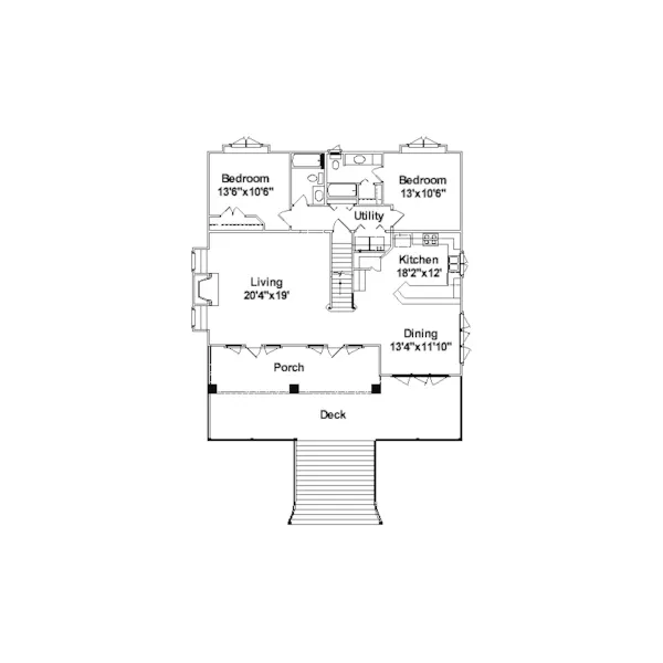 Florida House Plan First Floor - Abita Beach Waterfront Home 024D-0577 - Search House Plans and More