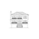 Florida House Plan Front of Home - Abita Beach Waterfront Home 024D-0577 - Search House Plans and More