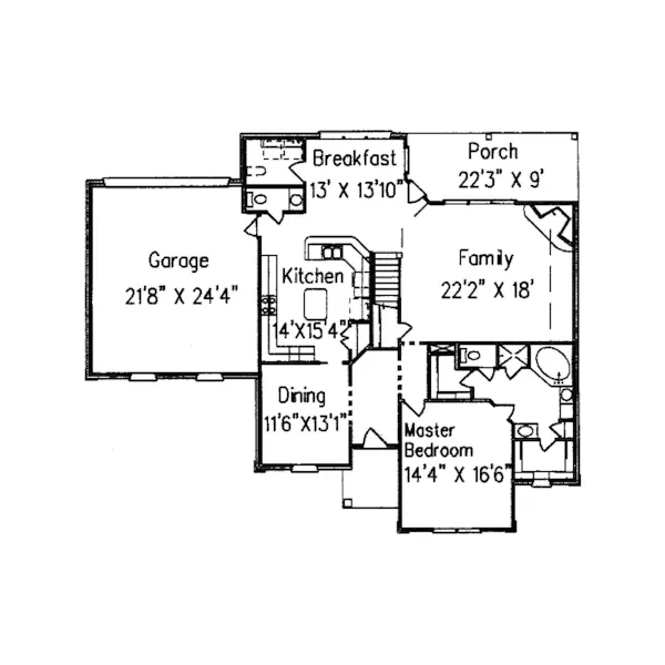 Colonial House Plan First Floor - Watkins Park European Home 024D-0581 - Shop House Plans and More