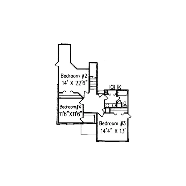 Colonial House Plan Second Floor - Watkins Park European Home 024D-0581 - Shop House Plans and More