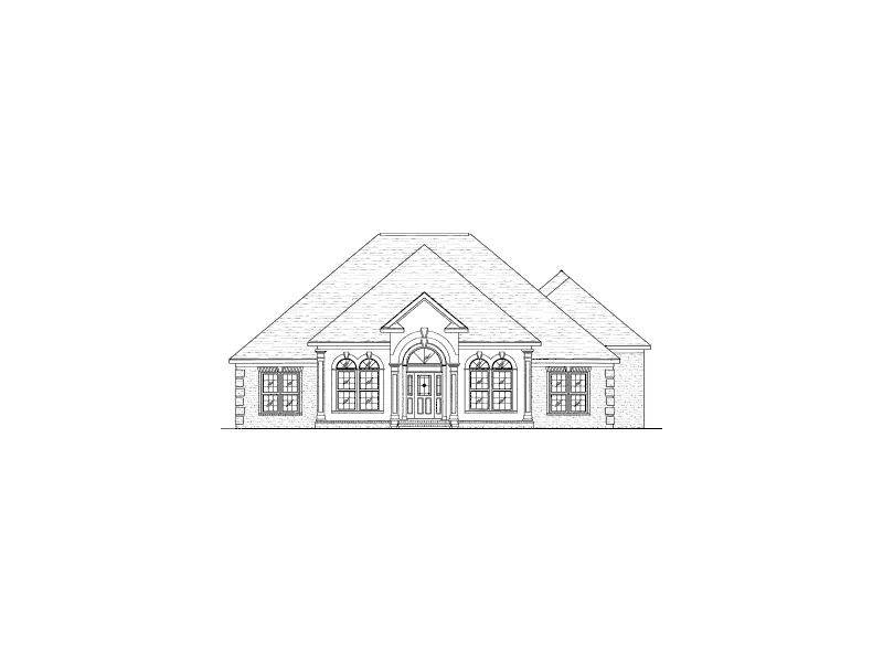 Sunbelt House Plan Front Elevation - Thomas Elegant Ranch Home 024D-0591 - Shop House Plans and More