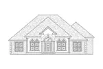 Sunbelt House Plan Front Elevation - Thomas Elegant Ranch Home 024D-0591 - Shop House Plans and More