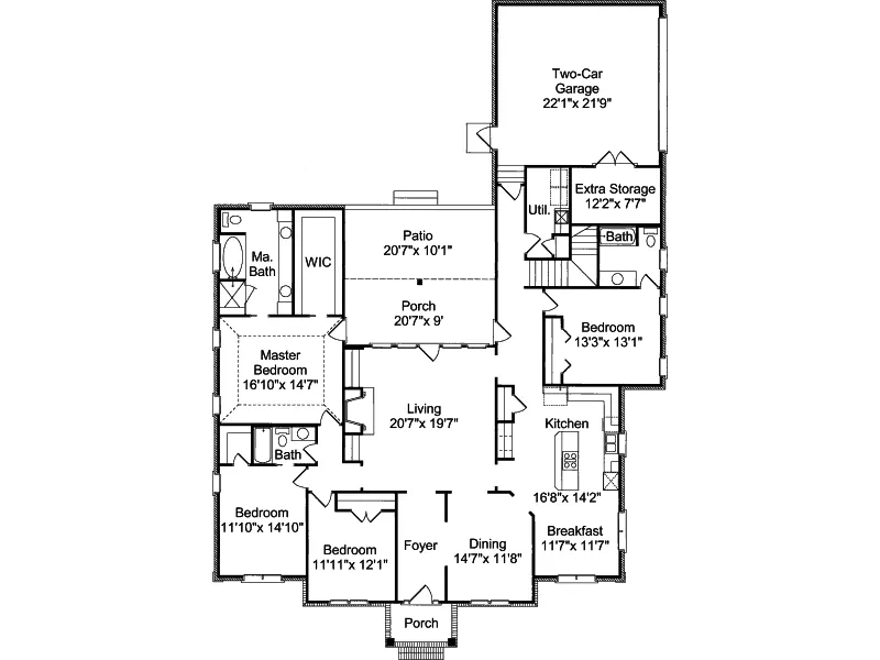 Traditional House Plan First Floor - Robertson Manor Luxury Home 024D-0592 - Shop House Plans and More