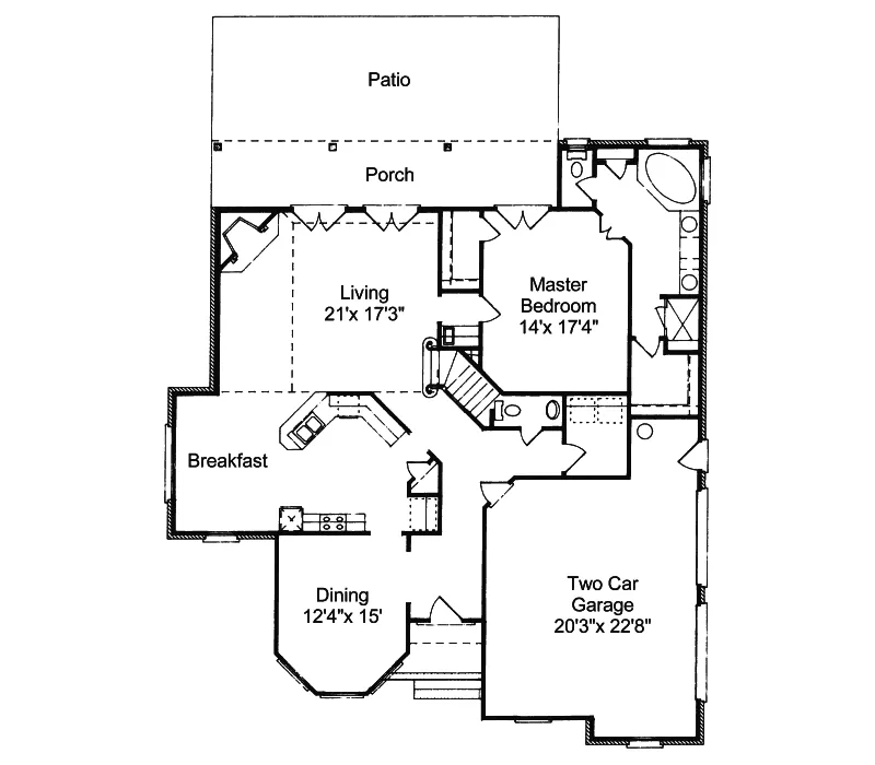 European House Plan First Floor - Shelby Farm Country French Home 024D-0597 - Shop House Plans and More