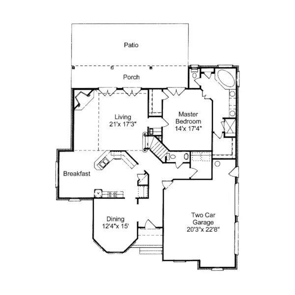 Victorian House Plan First Floor - Shelby Farm Country French Home 024D-0597 - Shop House Plans and More