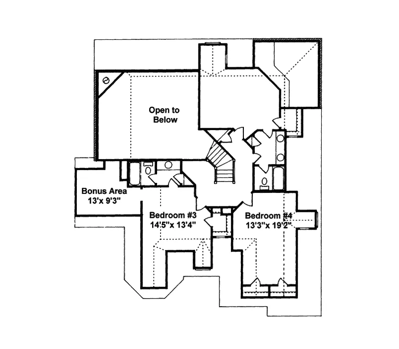 Country French House Plan Second Floor - Shelby Farm Country French Home 024D-0597 - Shop House Plans and More