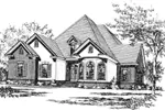 Country French Charm Is Perfectly Displayed With This House Plan's Facade