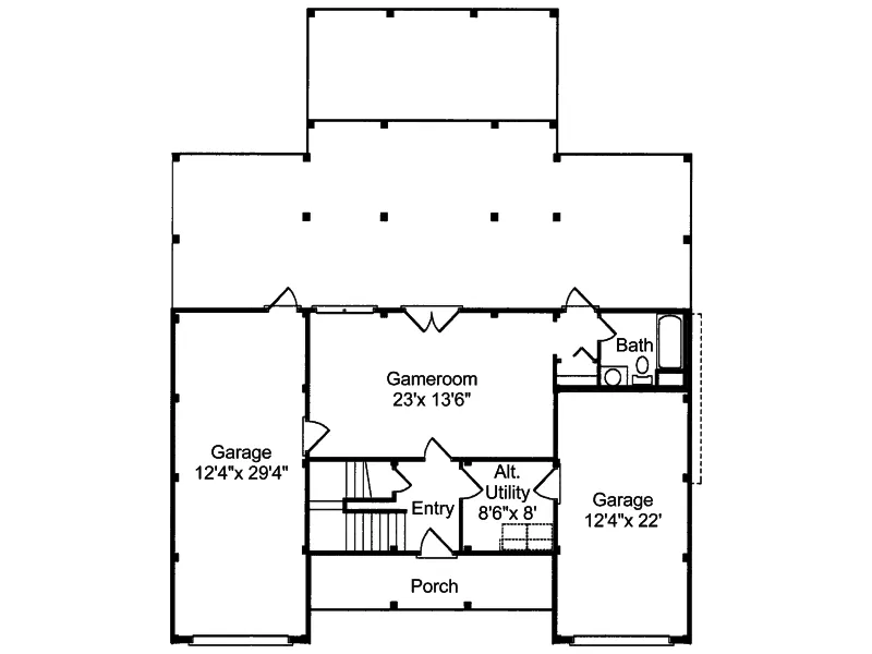 Lake House Plan Lower Level Floor - Dresden Raised Beach Home 024D-0609 - Search House Plans and More