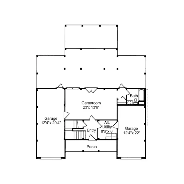 Florida House Plan Lower Level Floor - Dresden Raised Beach Home 024D-0609 - Search House Plans and More