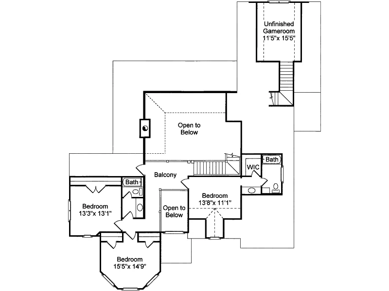 European House Plan Second Floor - Overton European Home 024D-0615 - Shop House Plans and More