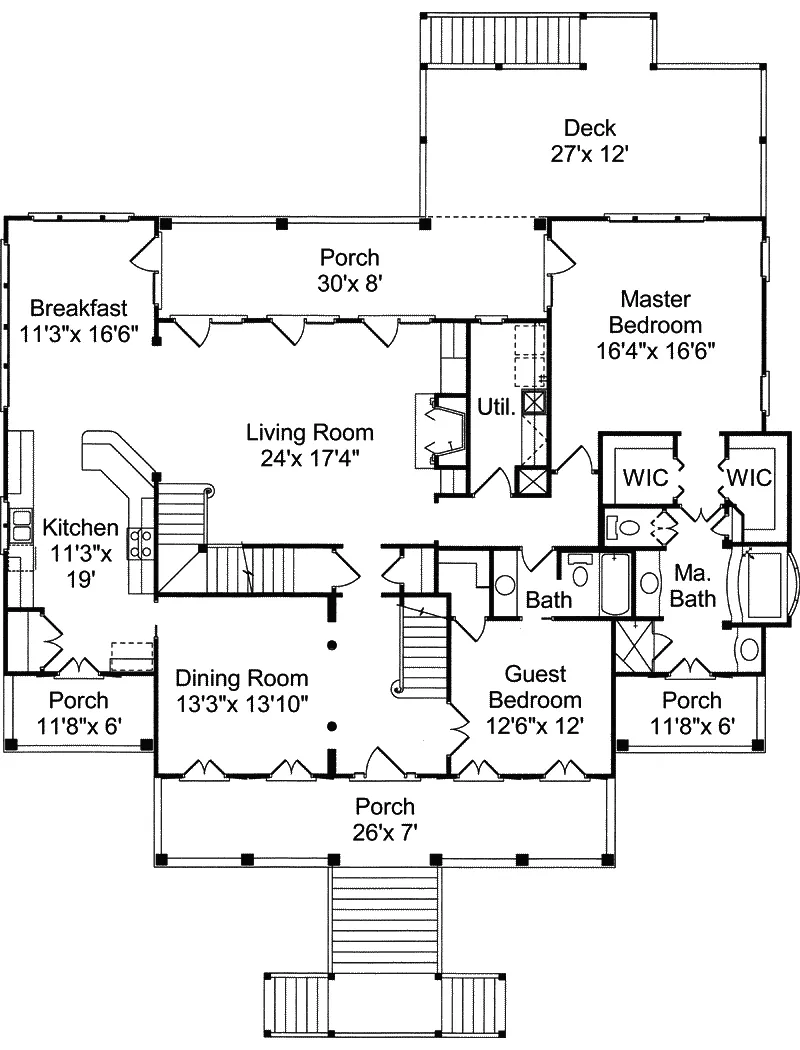 Luxury House Plan First Floor - Broadmoor Luxury Home 024D-0624 - Search House Plans and More