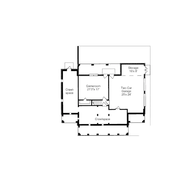 Colonial House Plan Garage Floor Plan - Ramsey House Lowcountry Home 024D-0637 - Shop House Plans and More