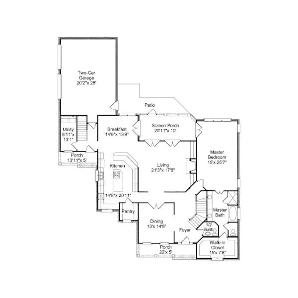 Luxury House Plan First Floor - Pacland Hill Craftsman Home 024D-0647 - Shop House Plans and More