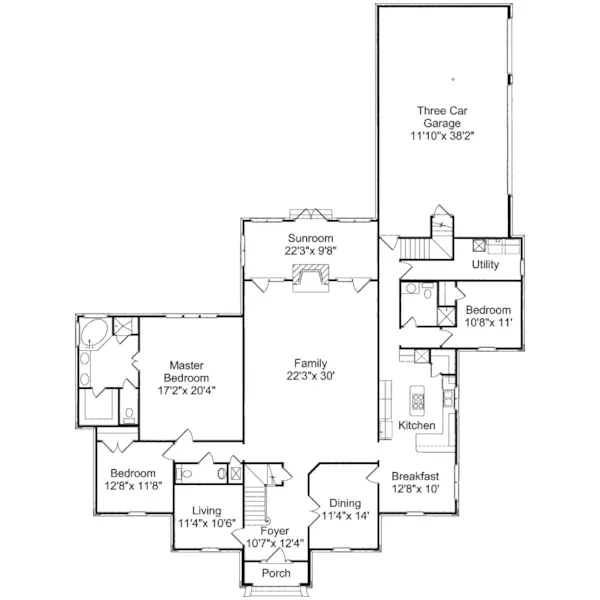 Luxury House Plan First Floor - Regal Gardens Georgian Home 024D-0651 - Shop House Plans and More