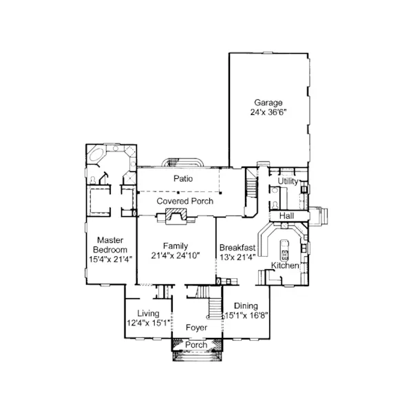 Luxury House Plan First Floor - Garrell Georgian Luxury Home 024D-0668 - Search House Plans and More