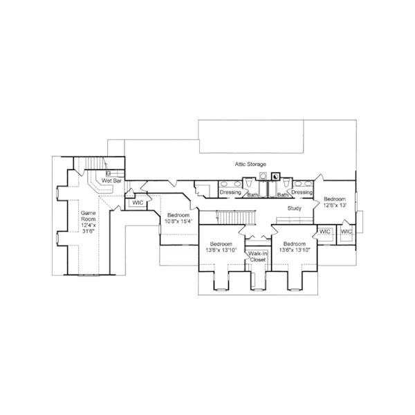 Luxury House Plan Second Floor - Dubourg Mill Country Home 024D-0670 - Search House Plans and More