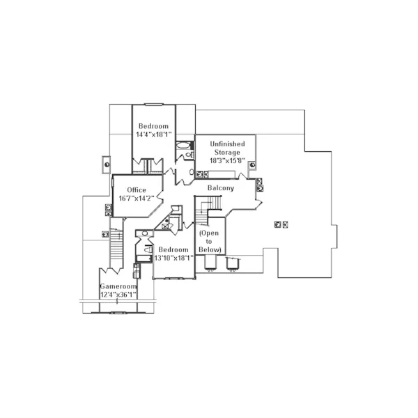 Luxury House Plan Second Floor - Wiseman Luxury European Home 024D-0682 - Shop House Plans and More