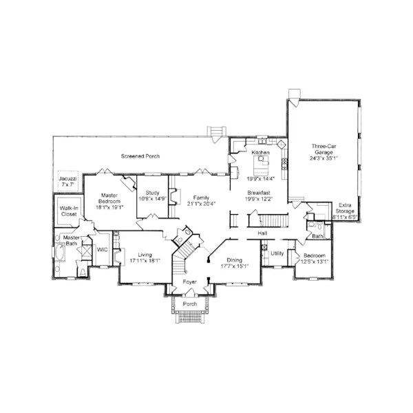 Luxury House Plan First Floor - Linden Lane Luxury Home 024D-0683 - Shop House Plans and More