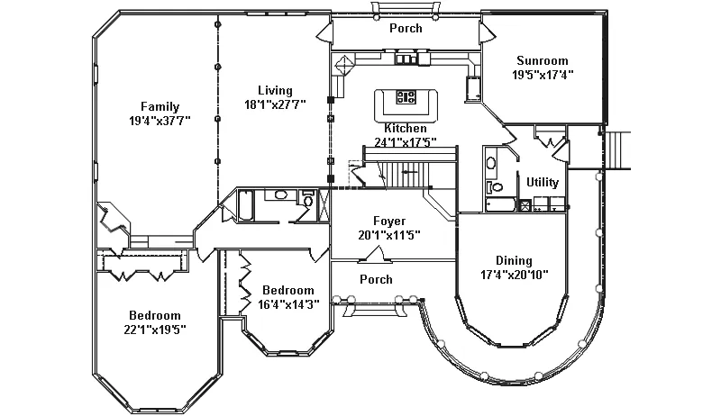 Luxury House Plan First Floor - Elora Luxury Victorian Home 024D-0684 - Search House Plans and More