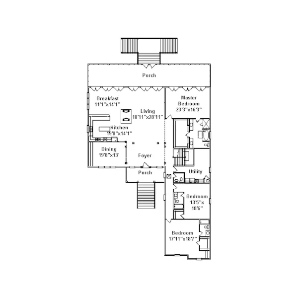 Luxury House Plan First Floor - Elysian Luxury Southern Home 024D-0685 - Search House Plans and More