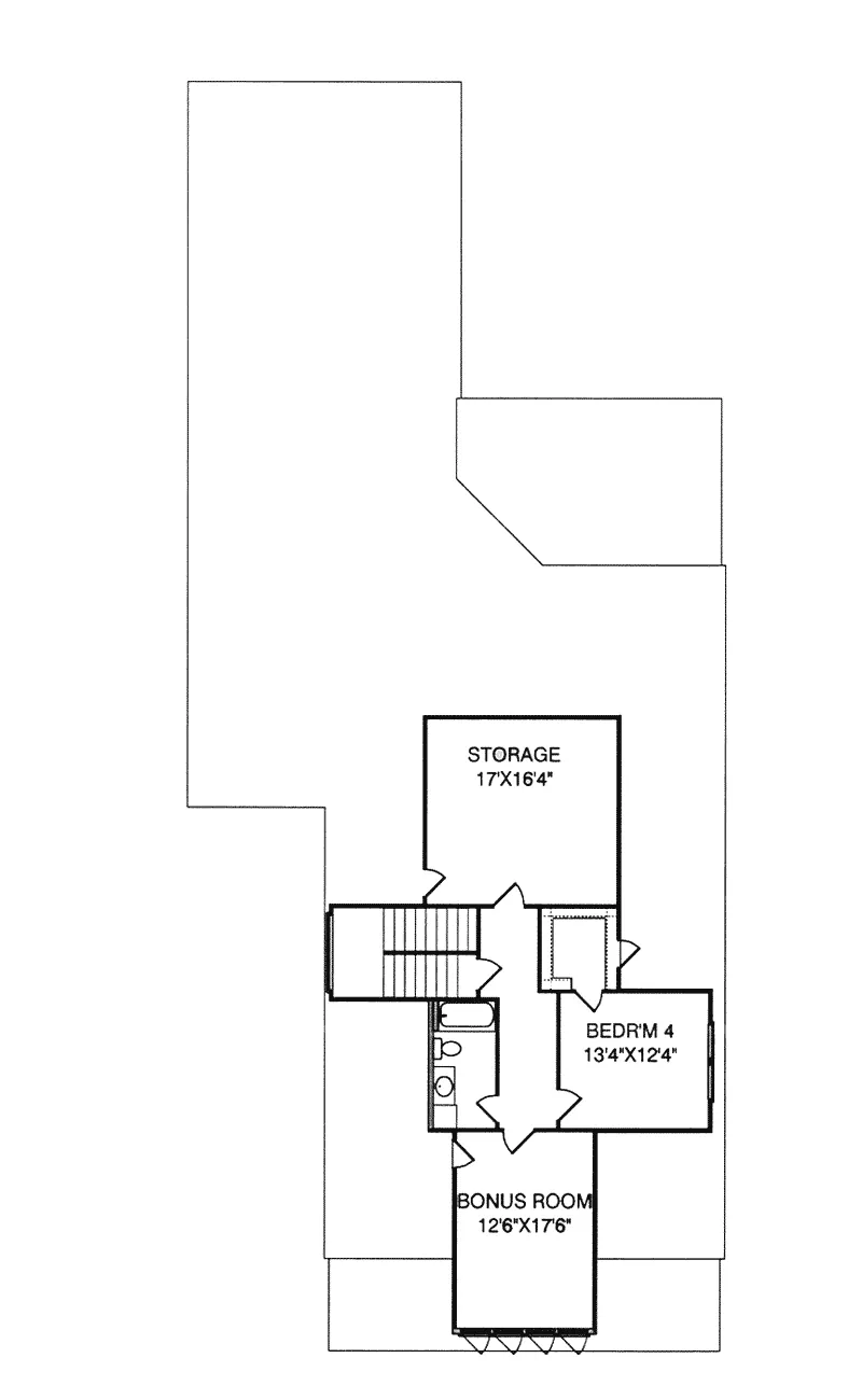 Cabin & Cottage House Plan Second Floor - Damascus Southern Country Home 024D-0797 - Search House Plans and More