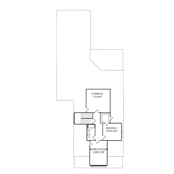 Cabin & Cottage House Plan Second Floor - Damascus Southern Country Home 024D-0797 - Search House Plans and More