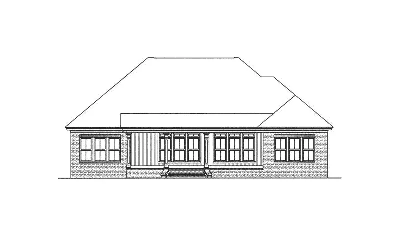 Rear Elevation - 024D-0811 - Shop House Plans and More