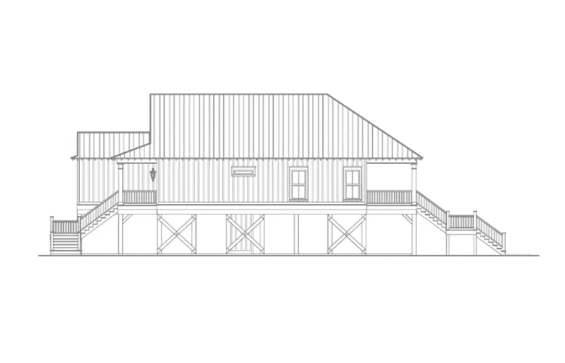 Sunbelt House Plan Right Elevation - Clements Cove Lowcountry Home 024D-0813 - Search House Plans and More