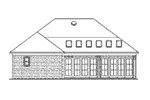 Ranch House Plan Rear Elevation - 024D-0817 - Shop House Plans and More
